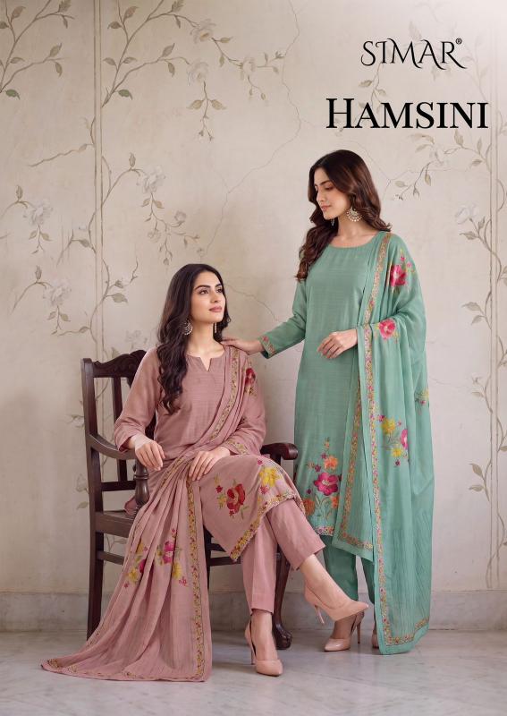 Glossy simar hamsini wholesale market in ahmedabad for dress materials